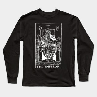 The Emperor Tarot in black Long Sleeve T-Shirt